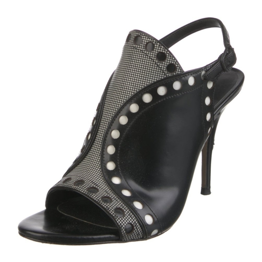 Alexander Wang Natalya Perforated Leather Sandal, Black